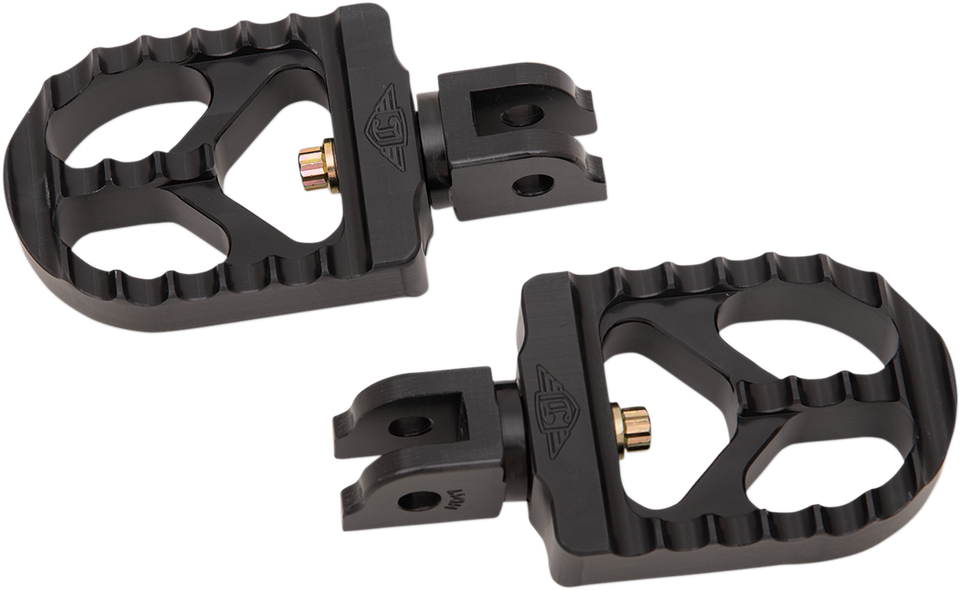 Passenger Peg - Serrated - Black - Short - Lutzka's Garage