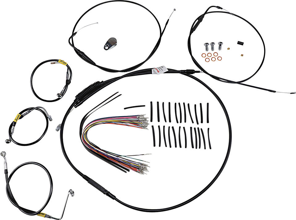 Control Kit - Early Touring Bikes - 13" Bagger Bar Handlebars - Black - Lutzka's Garage