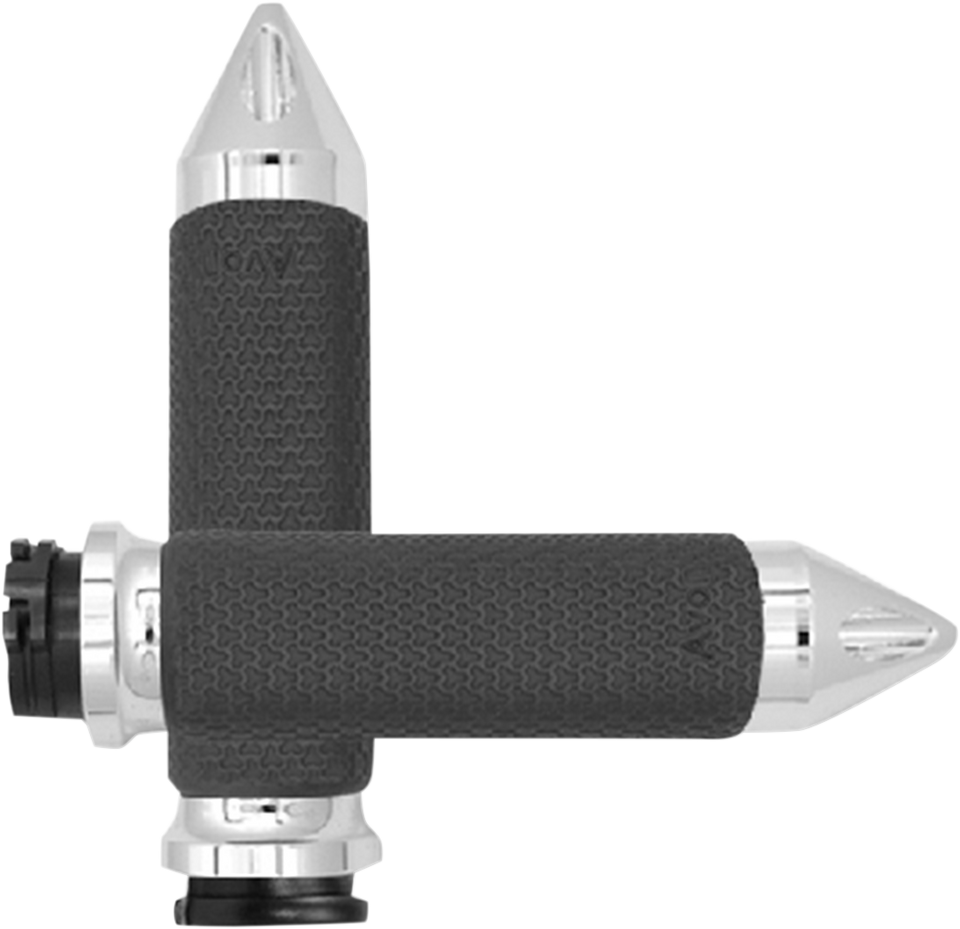 Grips - Memory Foam - Medium - Spike - Chrome - Lutzka's Garage
