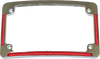 License Plate Frame - Red/White LED - Chrome - Lutzka's Garage