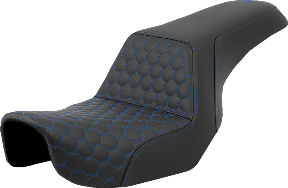 Step-Up Seat - Honeycomb - Blue Stitching - Dyna 06-17