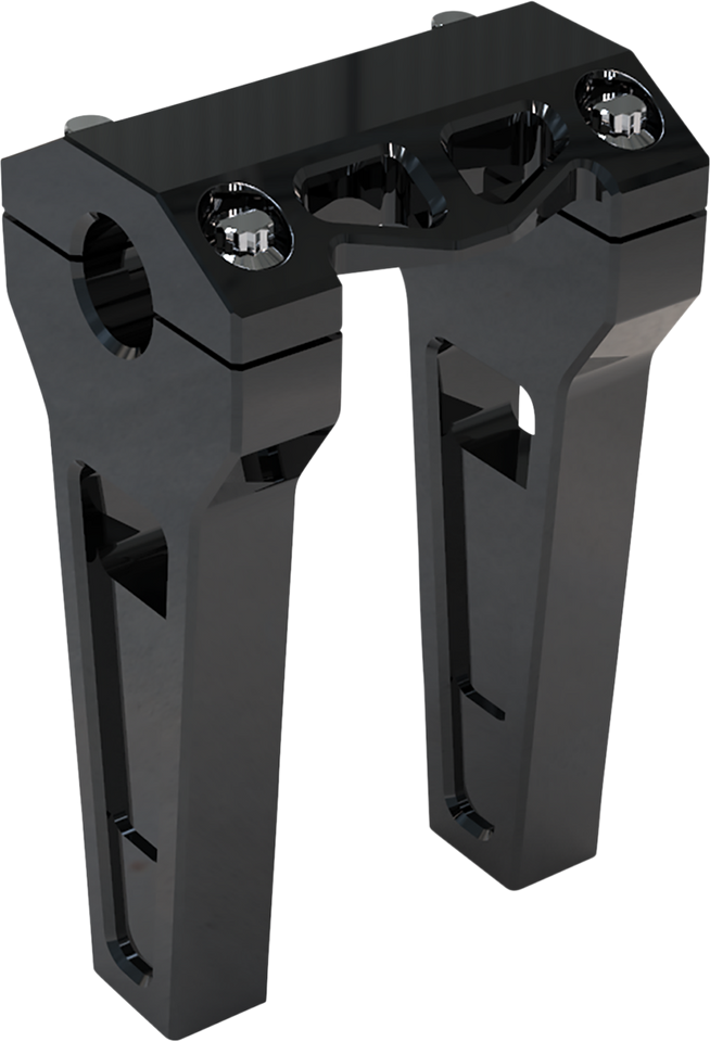 Risers - Straight - 6" - Black Anodized - Lutzka's Garage