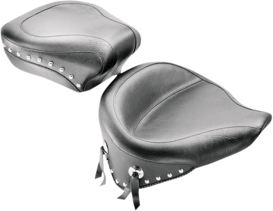 Wide Rear Seat - Studded - FLST 08-17 - Lutzka's Garage