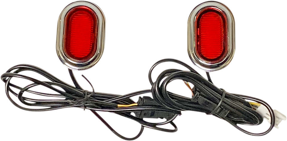 Antenna Grommet Light - Red Lens - Chrome - Lutzka's Garage