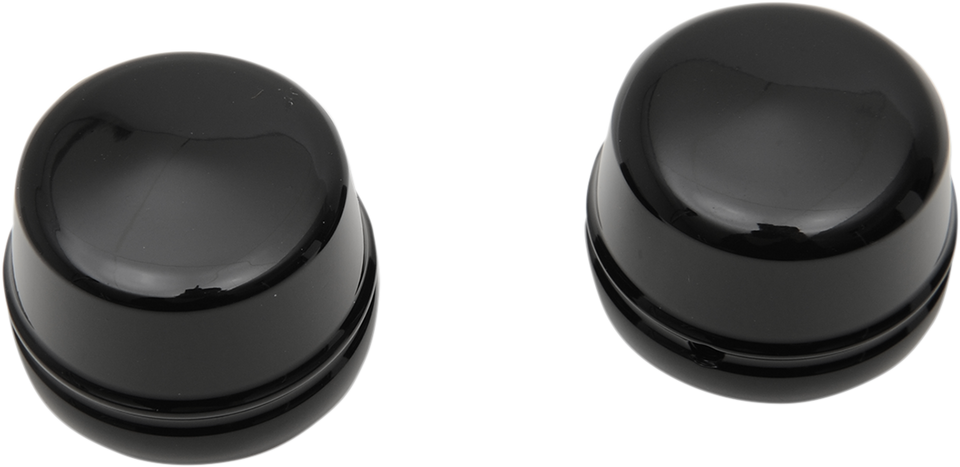 Axle Caps - Black - Front - 00-07 FLT - Lutzka's Garage