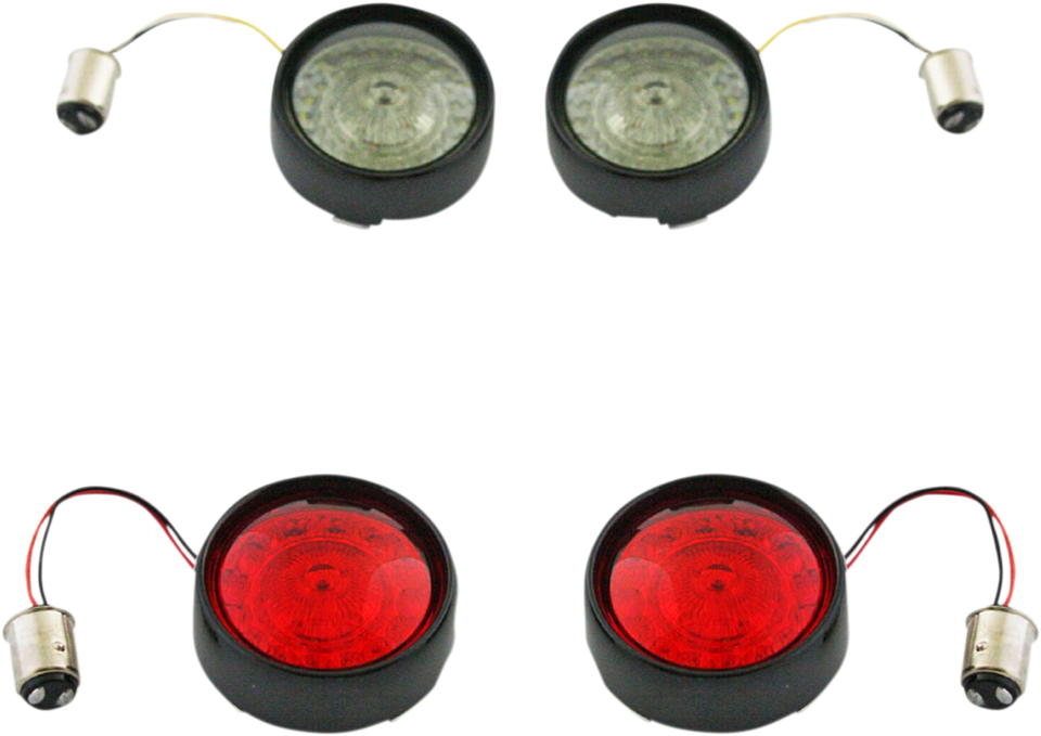 Full Bullet Turn Signal Conversion Kit  - Black - Lutzka's Garage