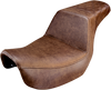 Step Up Seat - Rear Lattice Stitched - Brown - Dyna - Lutzka's Garage