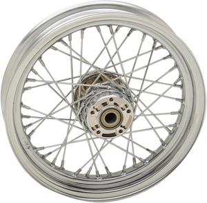 Wheel - Laced - 40 Spoke - Front - Chrome - 16x3 - Lutzka's Garage