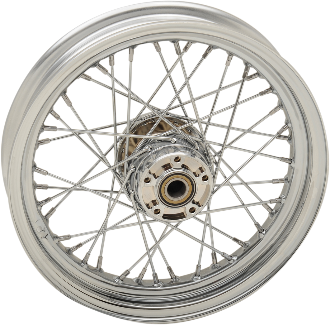 Wheel - Laced - 40 Spoke - Front - Chrome - 16x3 - Lutzka's Garage