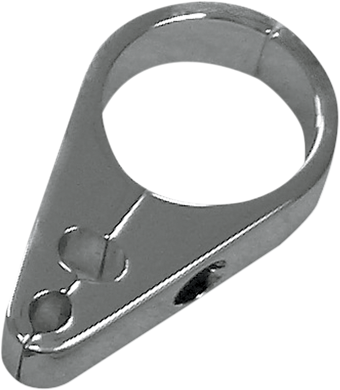 Cable Clamp - Throttle/Idle/Brake - 1-1/8" - Chrome - Lutzka's Garage