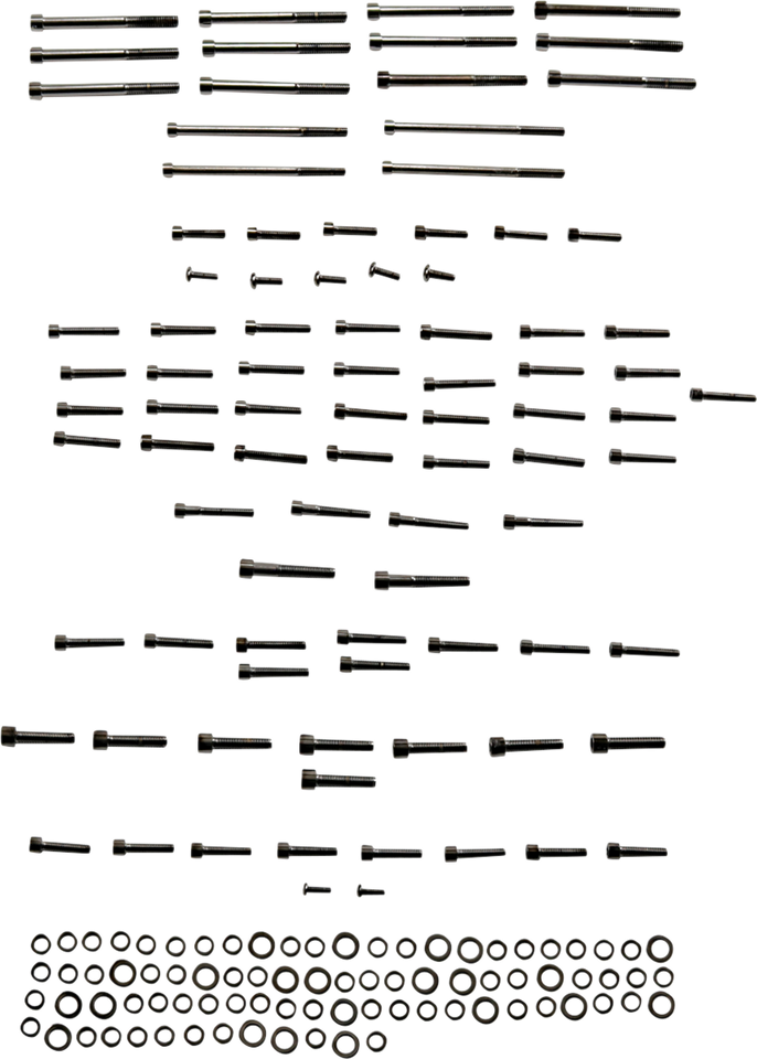 Bolt Kit M8 Engine Set Black/Chrome Smooth