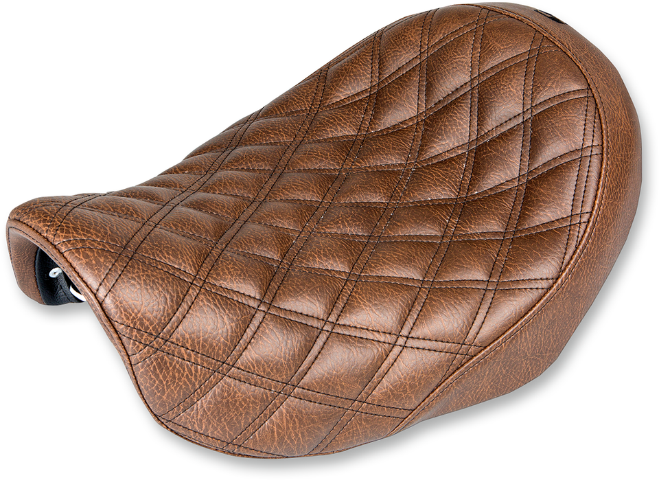 Renegade Seat - Lattice Stitched - Brown - Dyna - Lutzka's Garage