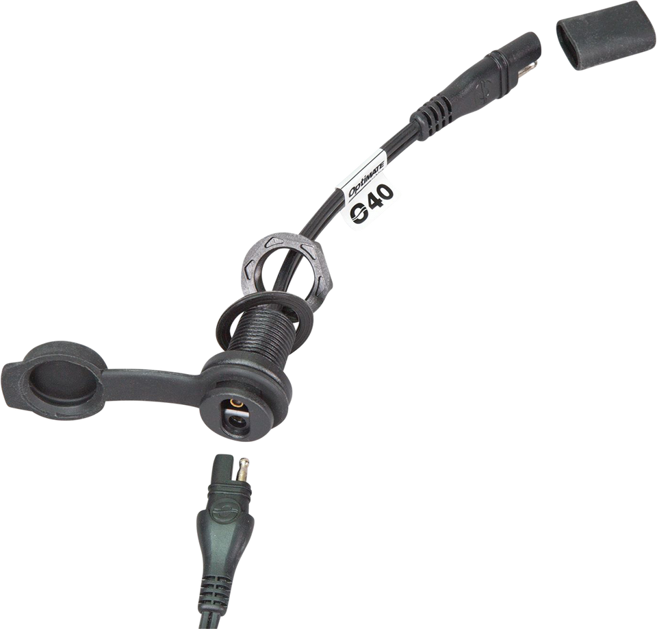 Weatherproof SAE Thin Panel Mount Socket O-40 - Short