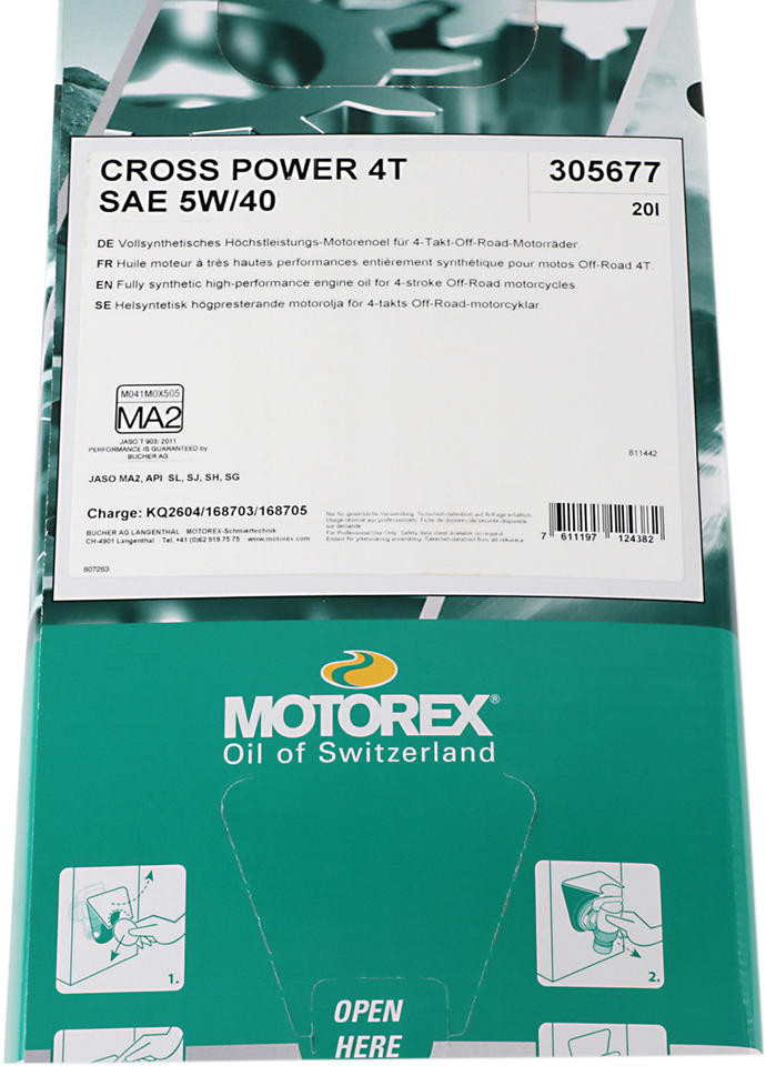 Cross Power Synthetic 4T Engine Oil - 5W-40 - 20 L Dispenser Box