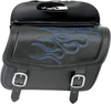 Flame Saddlebag - Blue - Jumbo - Lutzka's Garage