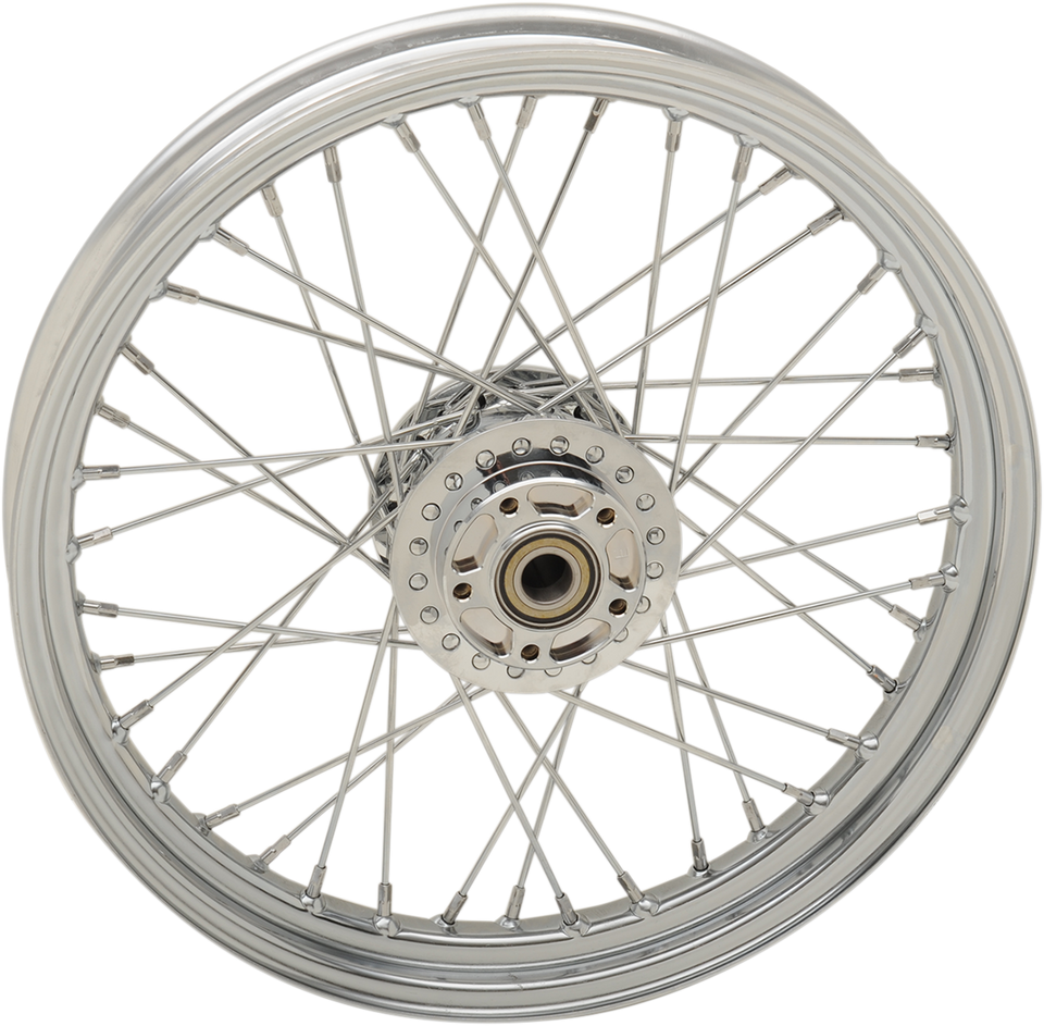 Wheel - Laced - 40 Spoke - Front - Chrome - 19x2.5 - 08-17 FXD - Lutzka's Garage