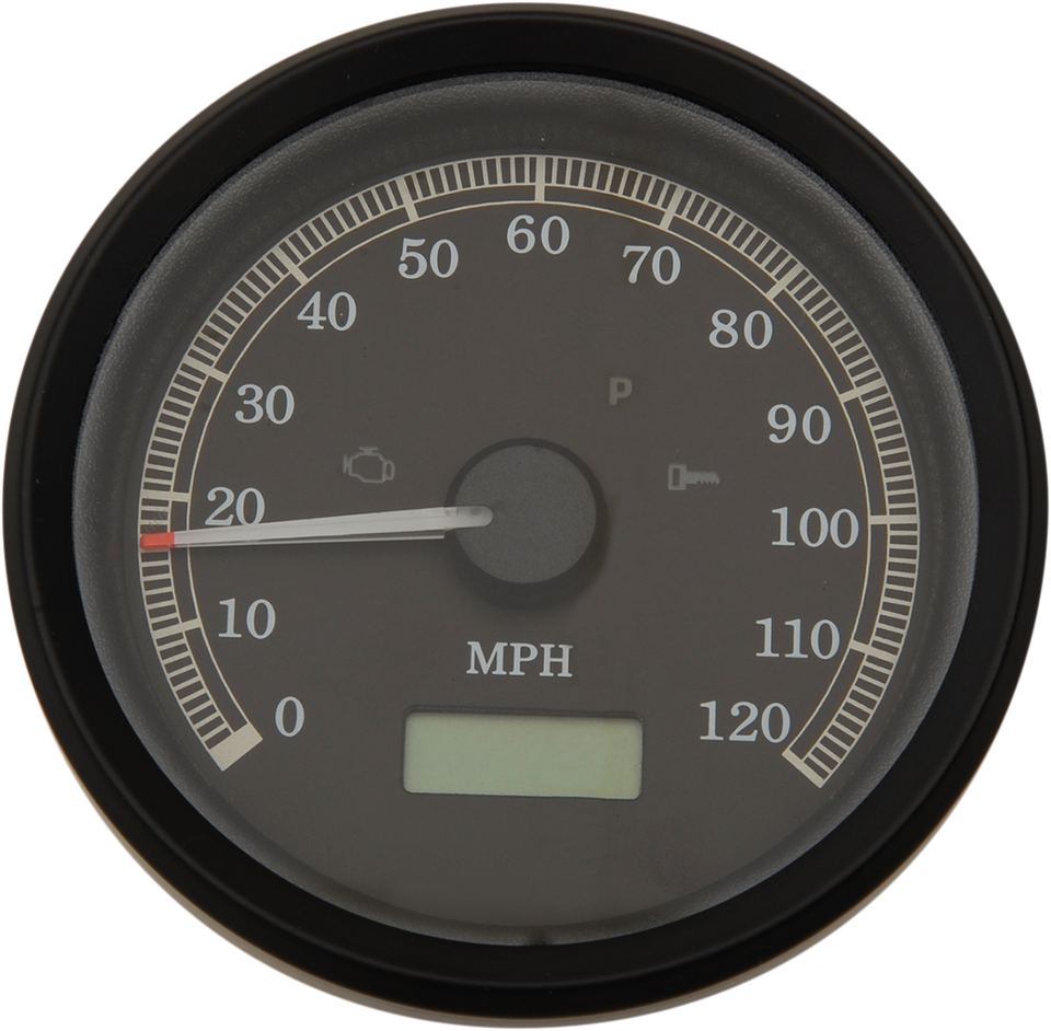 3-3/8" MPH Programmable Electronic Speedometer - Black Bezel - Black Face - Lutzka's Garage