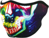Half Mask Neon Skull
