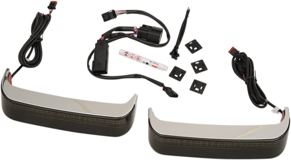 Saddlebag Sequential LED Lights - 09-15 CVO - Chrome/Smoke - Lutzka's Garage