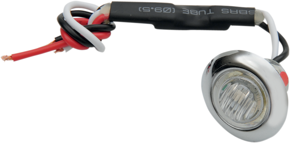Mini Marker Light - Dual Function - Red LED - Clear Lens