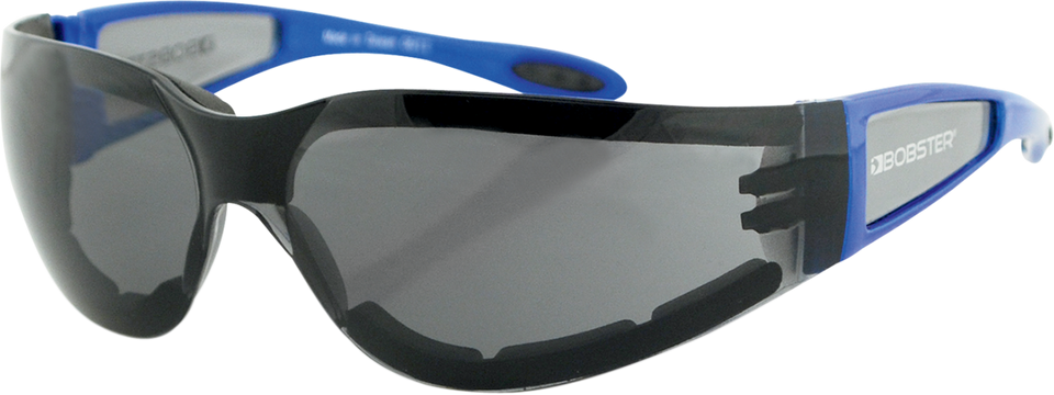 Shield II Sunglasses - Gloss Blue - Smoke - Lutzka's Garage