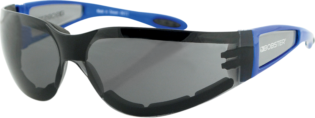 Shield II Sunglasses - Gloss Blue - Smoke - Lutzka's Garage