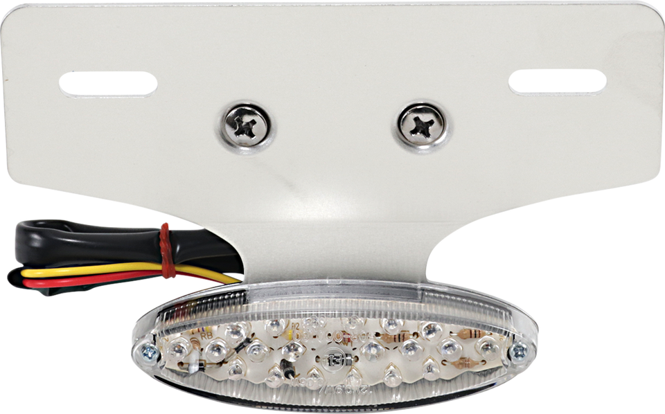 Taillight/License Plate Mount - Cat Eye -Clear Lens - Red LED