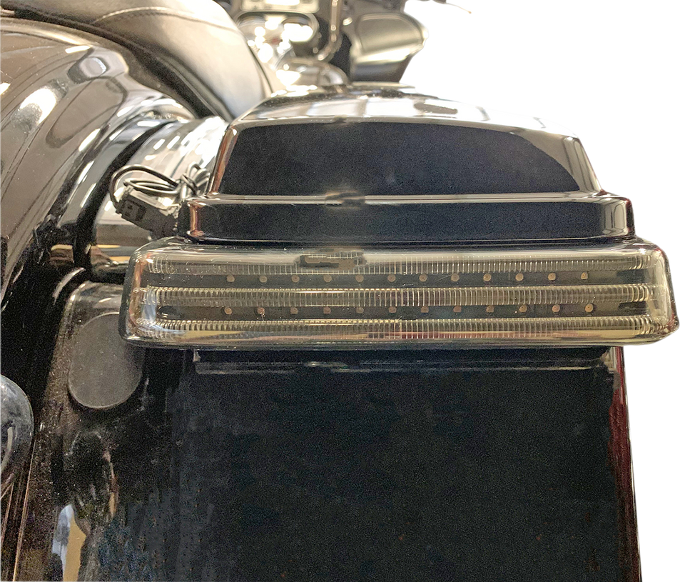 Saddlebag LED Lights - Sequential - Black/Smoke - Lutzka's Garage