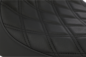 3/4 Solo Seat - Double Diamond - Black w/ Black Stitching - XL 04-22