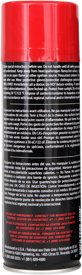 Air Filter Oil - 6.5 oz. net wt. - Aerosol