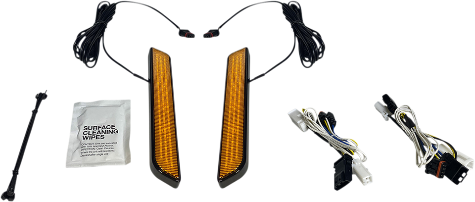 LED Fork Light - Amber - Black - Lutzka's Garage