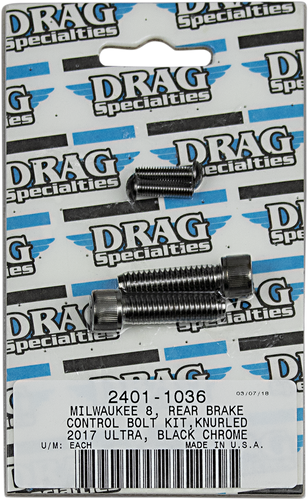 Bolt Kit M8 Rear Brake Black/Control Knurled
