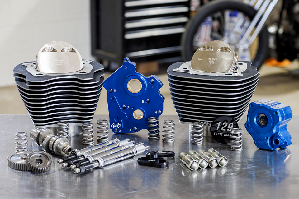 129" Power Package Engine Performance Kit - Gear Drive - Oil Cooled - Highlighted Fins - M8