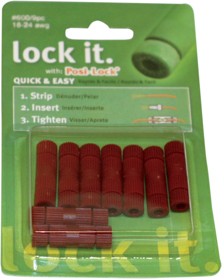 Posi-Lock Wire Connectors 18-24 Gauge - 9PK