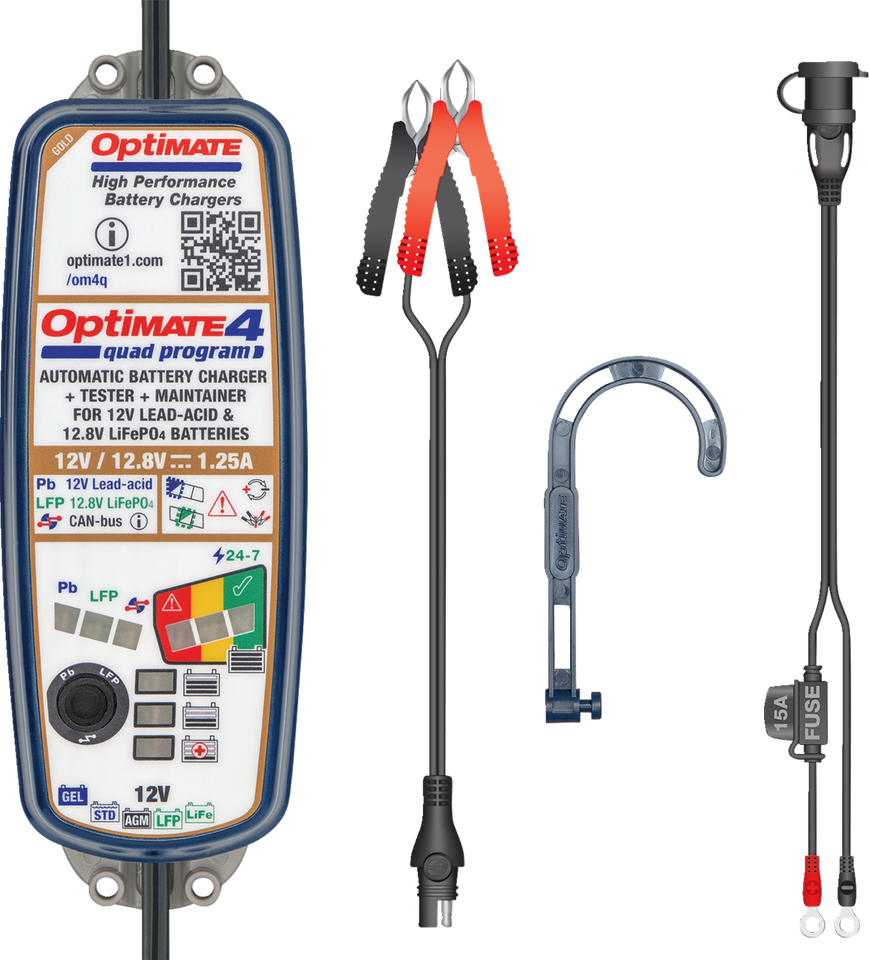 Battery Charger/Maintainer - OptiMate 4 - Quad Program