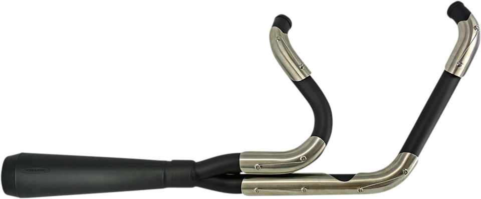 Assault 2:1 Exhaust - Black/Stainless Steel - 07-17 Softail