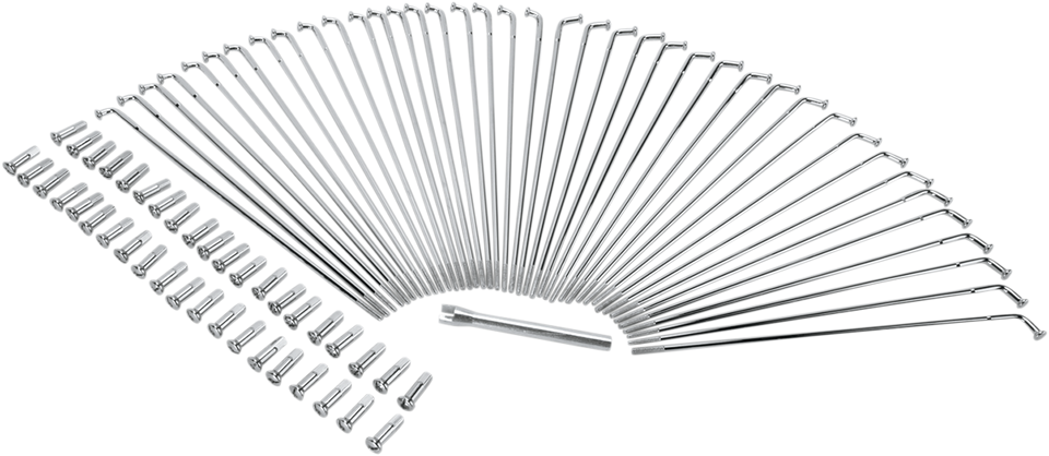 Spoke Set - Drop Center - Front - Chrome - 21" - Lutzka's Garage