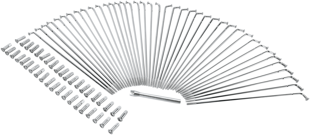 Spoke Set - Drop Center - Front - Chrome - 21