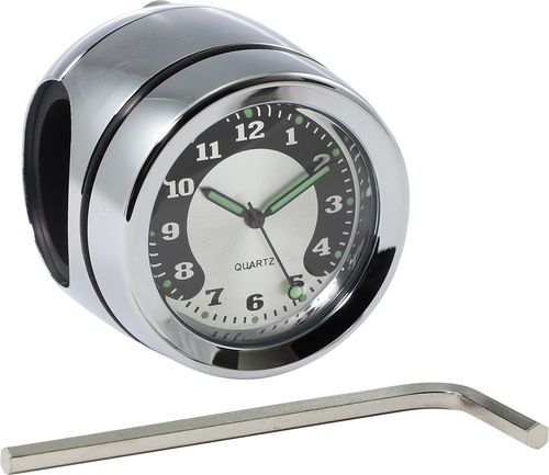 Handlebar Mount Clock - Chrome - For 1