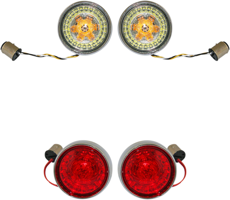 Full Bullet Turn Signal Conversion Kit  - Chrome - Lutzka's Garage