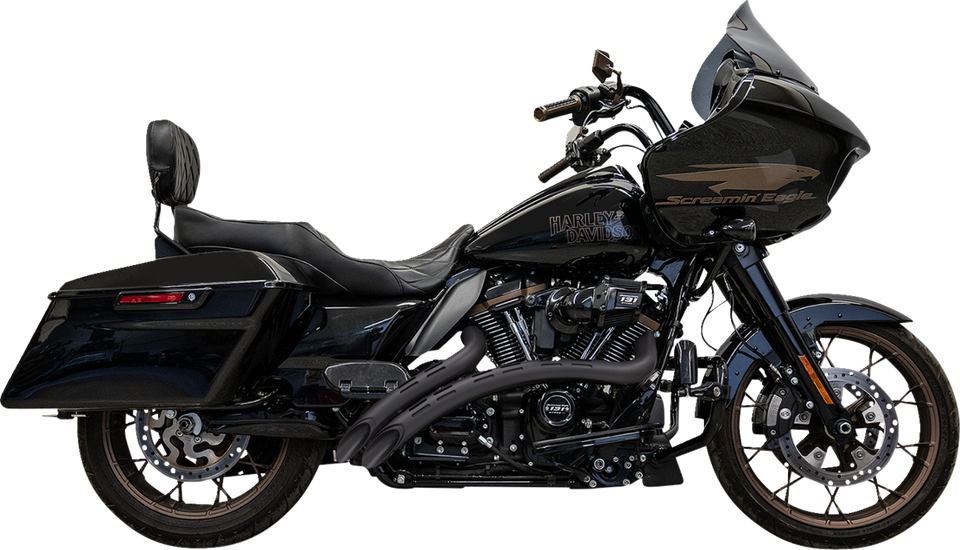 Sweeper Exhaust System with Slotted Shields - Black - Lutzka's Garage