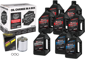 M8 Synthetic 20W-50 Oil Change Kit - Chrome Filter