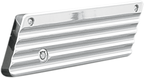 Finned Saddlebag Latch Covers - Chrome - Lutzka's Garage