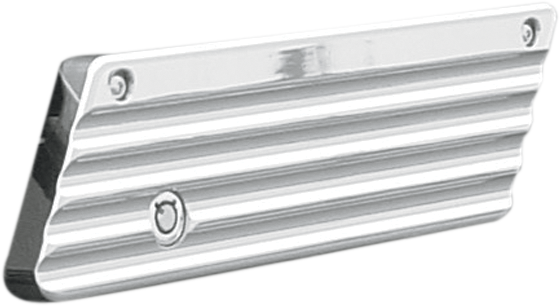 Finned Saddlebag Latch Covers - Chrome - Lutzka's Garage