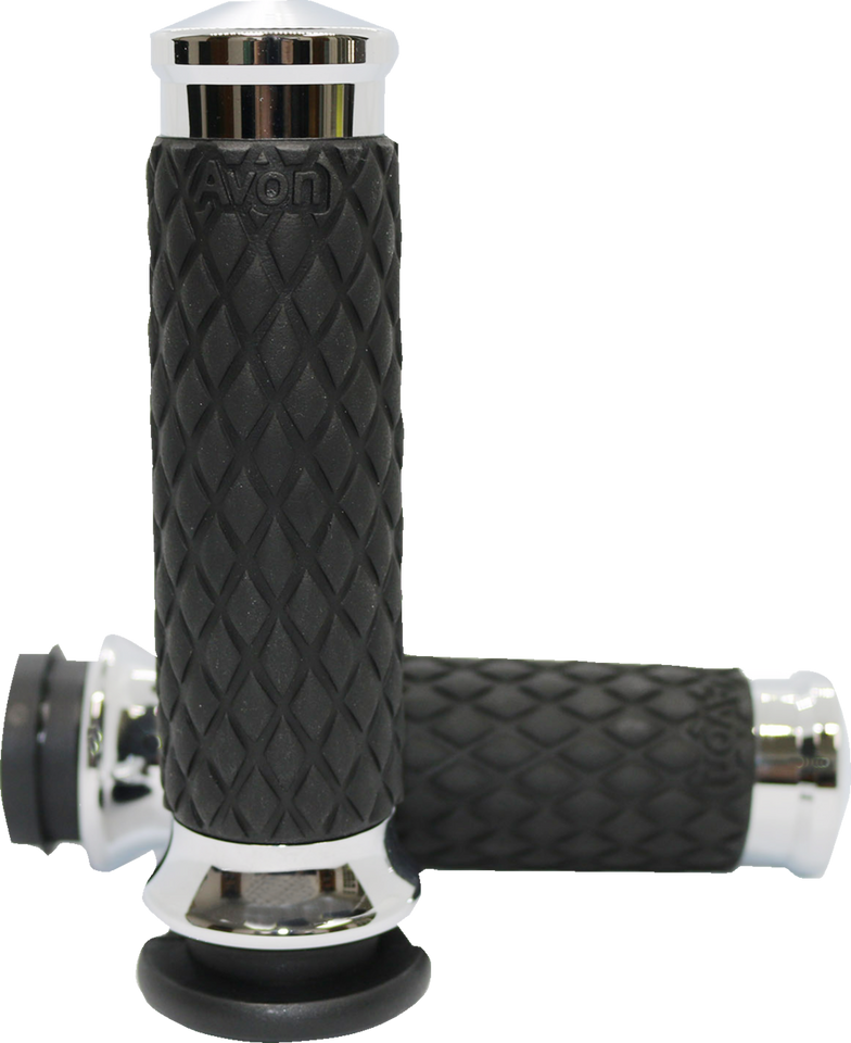 Grips - Diamond Contour - Chrome - TBW - Lutzka's Garage