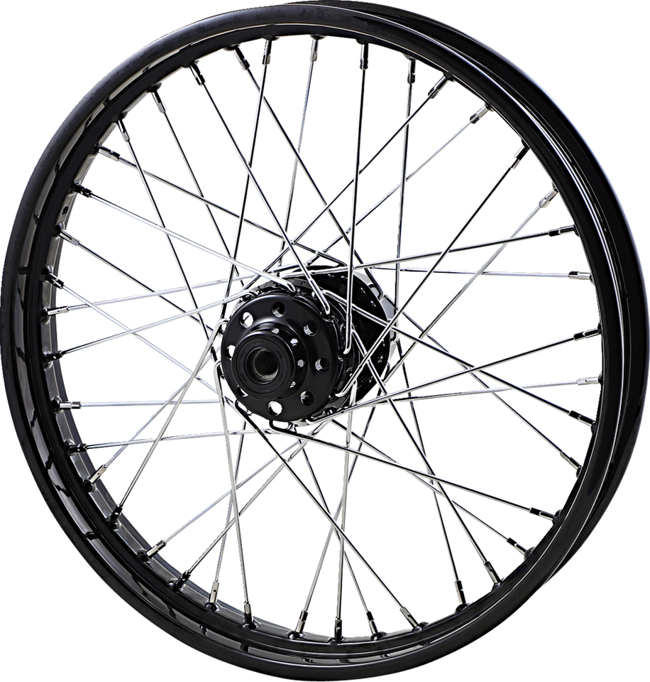 Wheel - Laced - 40 Spoke - Front - Black - 19x2.5 - 08-17 FXD - Lutzka's Garage