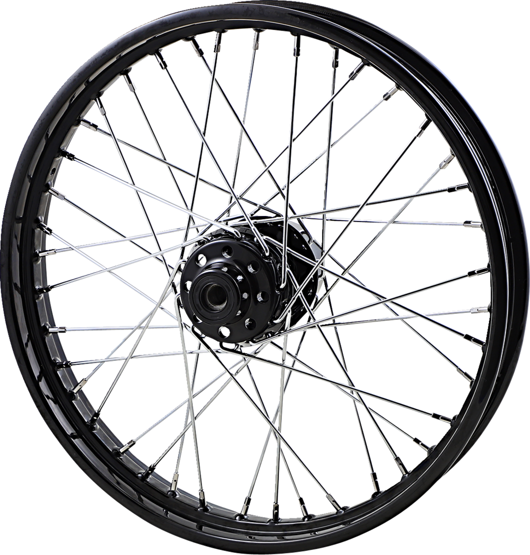 Wheel - Laced - 40 Spoke - Front - Black - 21x2.15 - 99 FXDWG - Lutzka's Garage