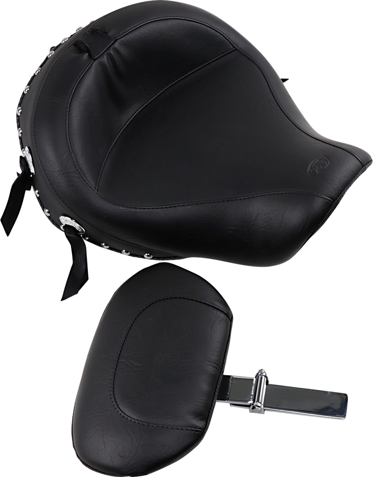 Wide Studded Solo Seat - Drivers Backrest - FXD 06-17