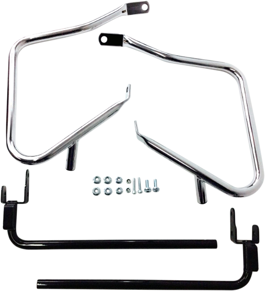 Saddlebag Support Kit - 14-19 FLT - Chrome - Lutzka's Garage