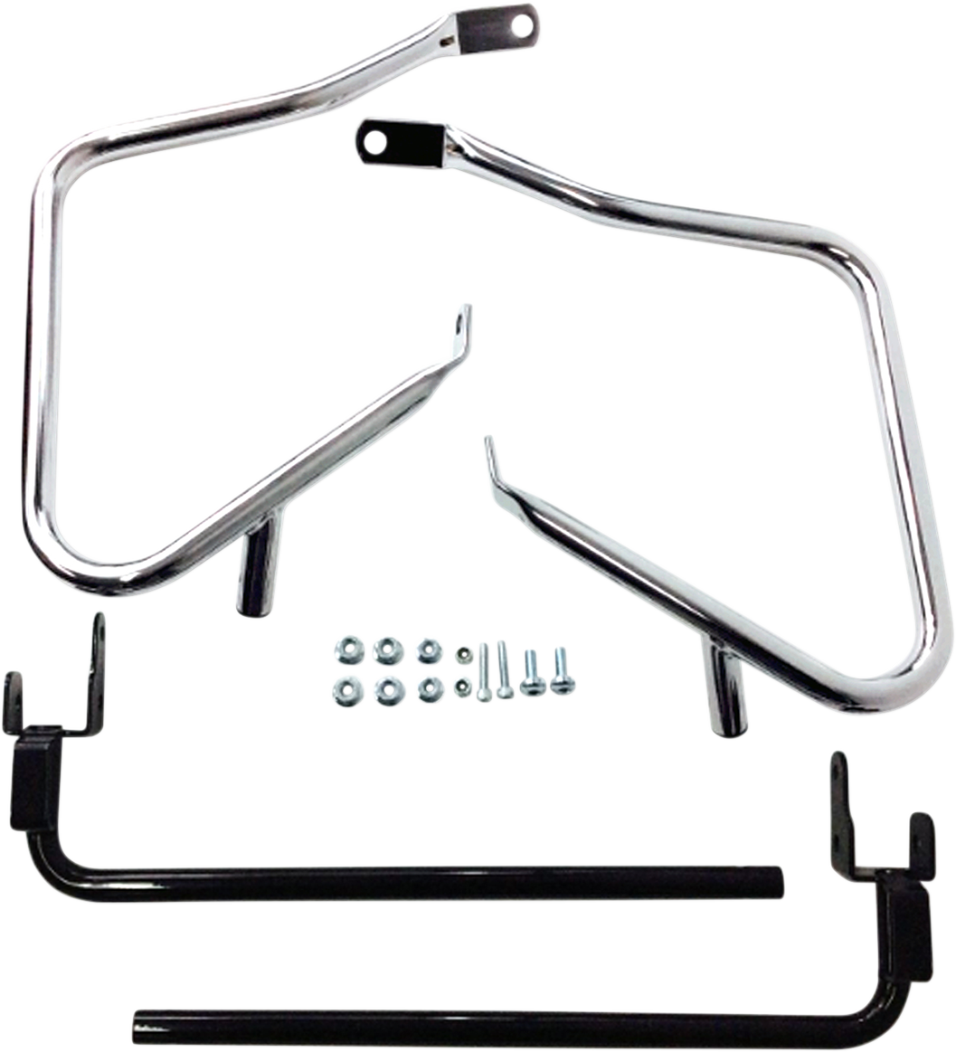 Saddlebag Support Kit - 14-19 FLT - Chrome - Lutzka's Garage